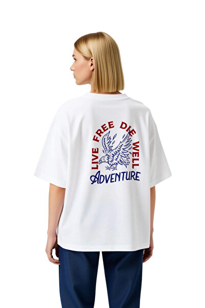 PayBuy Women's Oversize T-Shirt Adventure Spirit Printed Relaxed Fit Daily We...