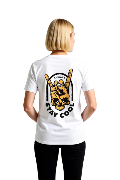 PayBuy Tricou cu mânecă scurtă cu imprimeu grafic în stil rock pentru femei, ...