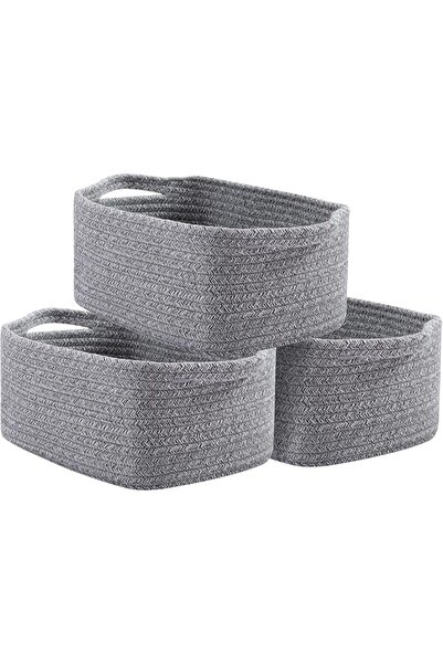 OIAHOMY Cotton Rope Baskets, Woven Baskets for Storage, Nursery Storage Baske...