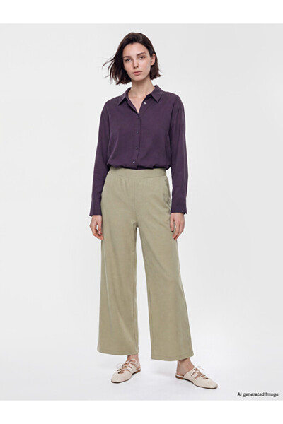 LC Waikiki Wide Leg Women's Pants with Waist Cord for Style Seekers from Uzg ...