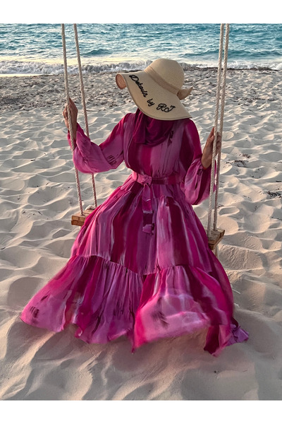 details Pink Flare Dress