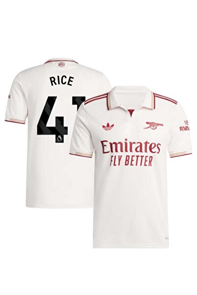 BREATHLESS Arsenal 2025/26 Yeni Sezon Declan Rice Deplasman Forması (BEYAZ)