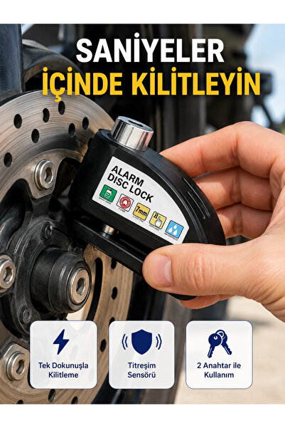 Epilons 110 Db Alarm Disc Lock Motorcycle Scooter Bike Security New Generation