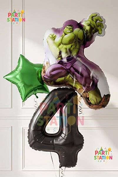 Parti Station Avengers Hulk Balloon 4 Year Old Set 3 Piece Large Size Hulk Ba...