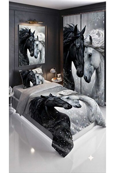 Elmas Dizayn 280*240 Cm. Special Design Single Bedding Set with Background Cu...