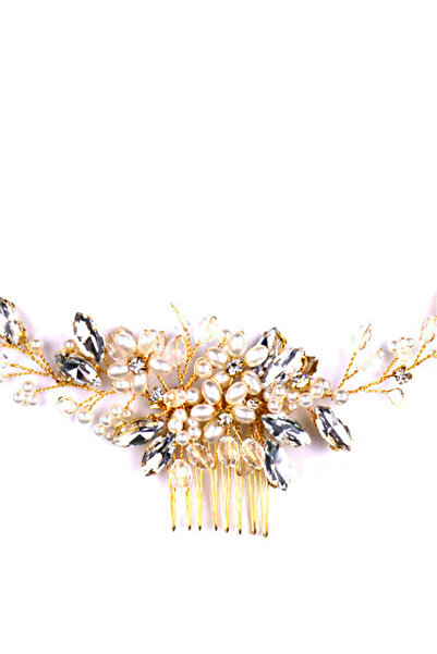 VeeShop Pieptene de par din fire delicate, flori din perle, ramurele cu marge...