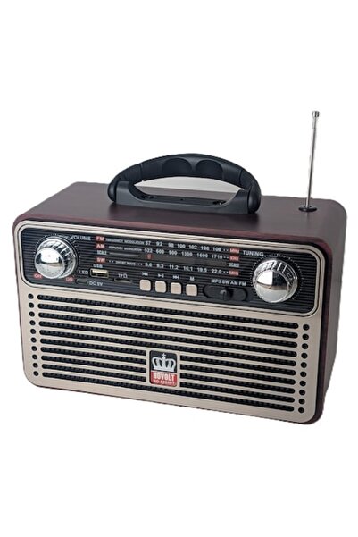 Rovolt ®   Radio clasic vintage 8095BT cu Bluetooth, MP3, USB și baterie reîn...