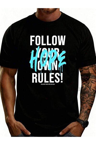 LİNA06 Men'S% Graphic-Shirt Breathable Soft Lightweight Follow Your Own Rules...