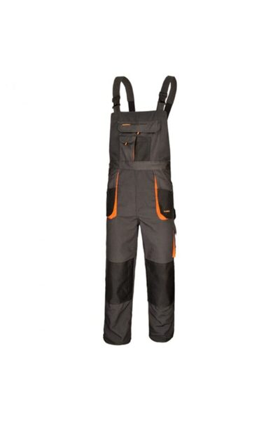 art.mas Pantaloni cu pieptar vatuiti, Classic, gri-negru