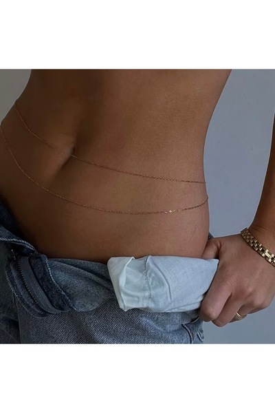 derokas Steel Thin Waist Chain Stylish Elegant Does Not Tarnish