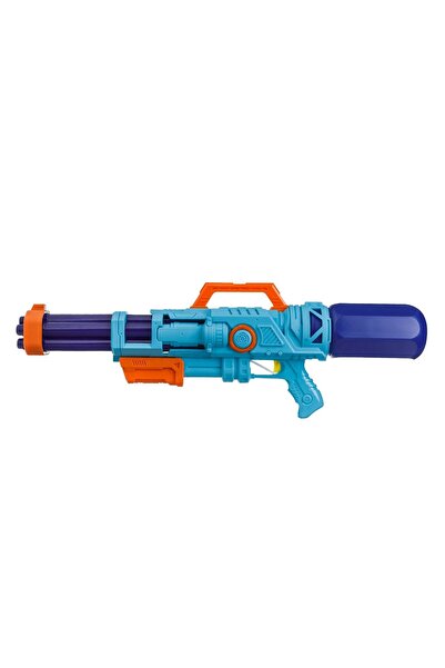 OEM Pistol cu apă din plastic, albastru-portocaliu, de 67 cm, pentru copii, d...