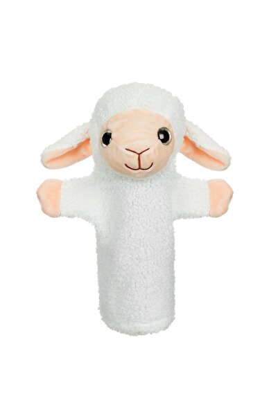 OEM Păpușă de mână moale – Miel alb, 28cm