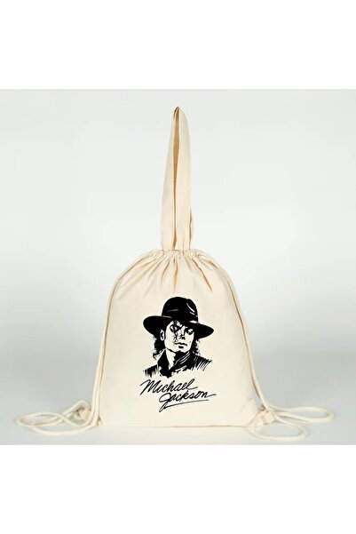 Generic Brand Michael Jackson Printed Versatile Drawstring Cloth Bag 35X40 fo...