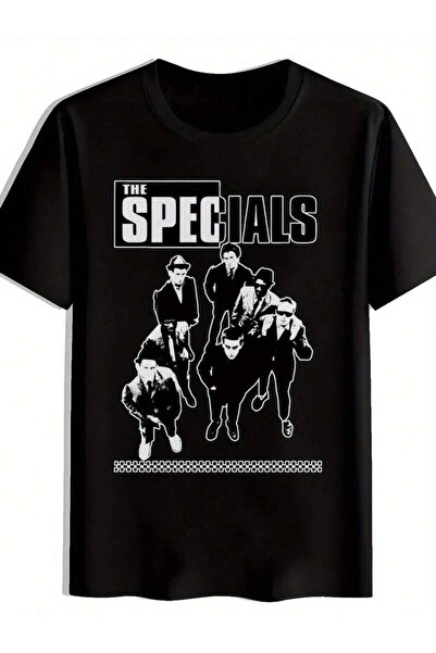 21JNRY Men'S Vintage The Specials Band Graphic T-Shirt - Two-Tone Checkerboar...