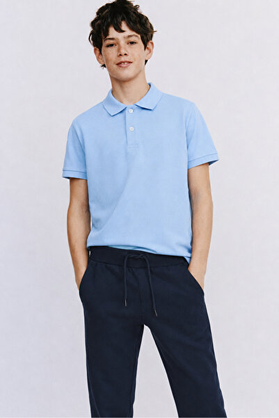 Tifina Kids Unisex School Polo Collar Lacost Short Sleeve Unprinted Plain Lacost