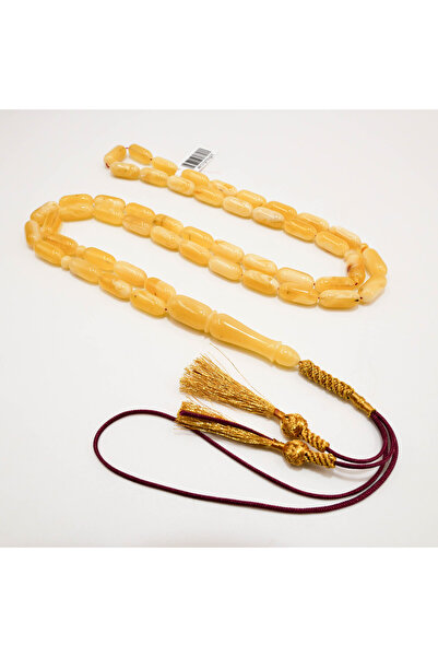 Generic Brand Kaliningrad Amber Monamash Rosary – 49 Beads 15.5×7mm Barrel Pr...