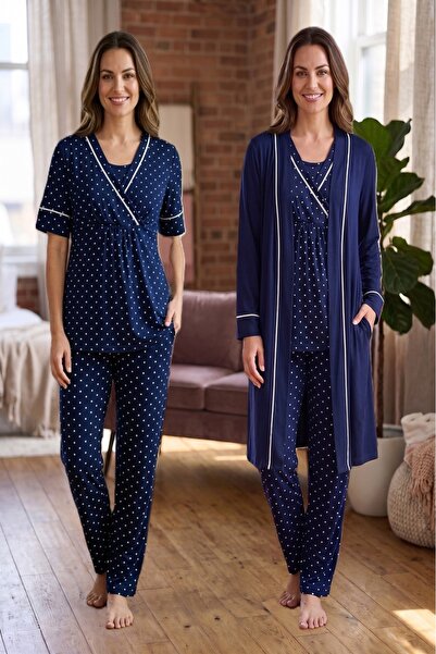 Puerpera Effortt Maternity and Nursing Pajama Set with Features for Breastfee...