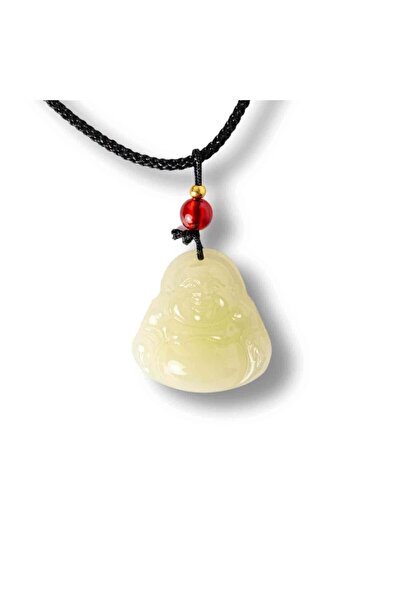 craftmystic Natural Afghan jade necklace with Maitreya Buddha pendant - wisdo...