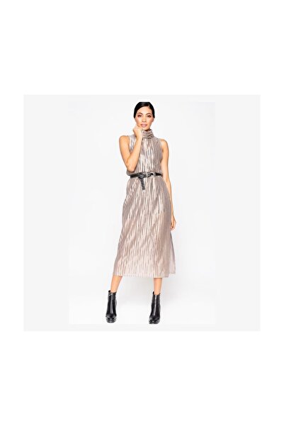 Lace Midi Αμάνικο Ανοιχτό Φόρεμα