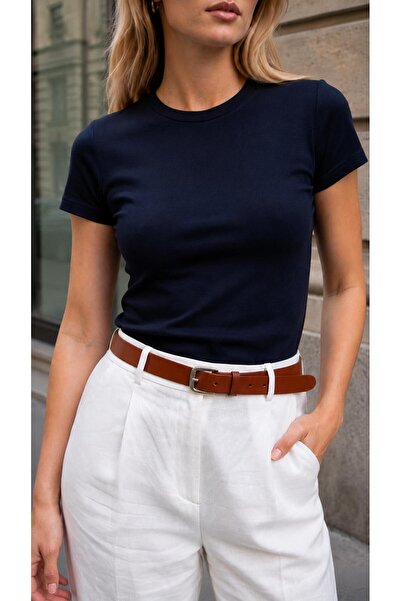 ModaMania Women's Crew Neck Short Sleeve Bodysuit