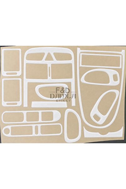 FD Damla Etiket Peugeot 307 Dashboard Console Trim Front Chest Mahogany Finis...