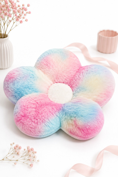Generic Brand Pernă Decorativă Floare Tie Dye Multicolor, Pufoasă și Moale, D...