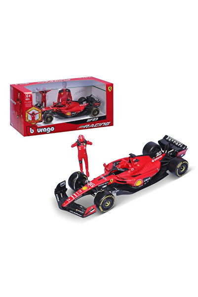 Feyza Oyuncak Bburago 1:24 Ferrari Sf-23 Formula 1 Race Car 16-Charles Lecler...