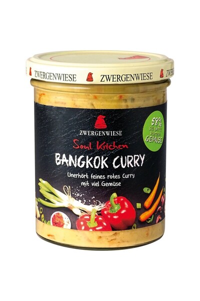 Zwergenwiese Sos curry Bangkok, organic, fără gluten, 370g