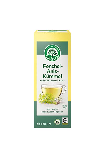 Lebensbaum Ceai de fenicul, anason și chimen, 20 plicuri bio, 50g