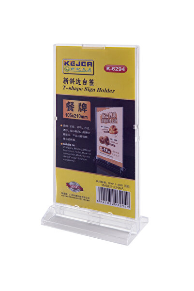 Kejea Display Plastic Pentru Pliante, Forma T, A6-Portrait (105 X 148Mm), - T...