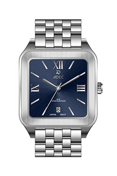 Adec Ag24109-4 Steel Case Square Case with Calendar Japanese 3 Atm Waterproof...