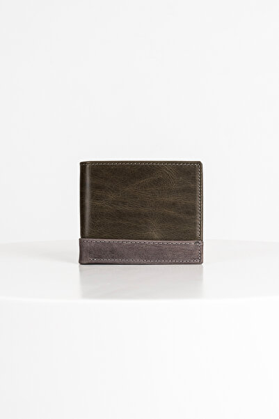 BAYDERİ Reda Men's Leather Wallet Crazy Green