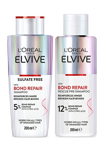 ELSEVE Elvive Bond Repair Şampuan 200 ml + Şampuan Öncesi Kurtarıcı Bakım 200...
