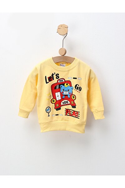 MiniKids Bluza flausata Lets go galben by FDY