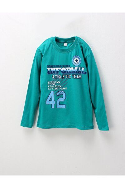 MiniKids Athletic Team slim-fit shirt, green