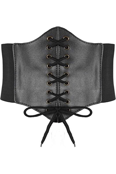 GENERAL Hoerev Corsets Belt Tops Leather Vest Pirate Halloween Costume Lace U...