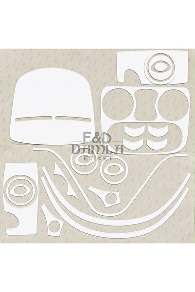 FD Damla Etiket Fiat Doblo 2001-2009 Dashboard Console Trim Front Chest Mahog...