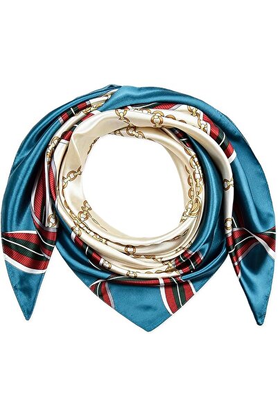 GENERAL corciova 35 x 35 Large Square Hair Scarf for Women Silk Like Curly He...
