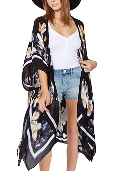 Moss Rose Women's Beach Cover up Swimsuit Kimono Cardigan with Bohemian Flora...