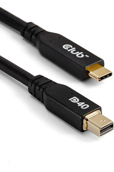 Other Καλώδιο βίντεο Club3D USB Type-C Αρσενικό - mini DisplayPort PD Μαύρο 2μ