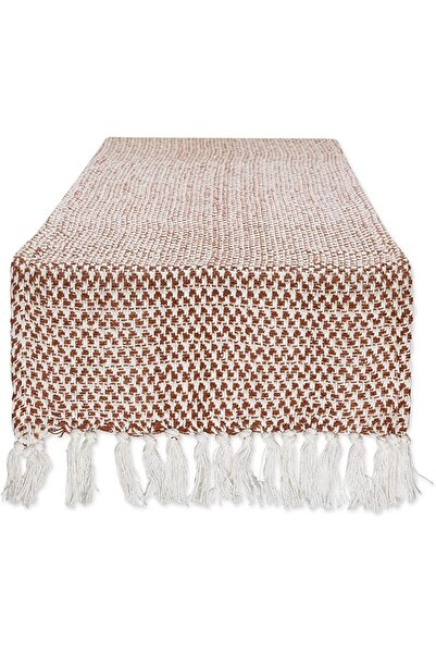 DII Woven Basics Collection 100% Cotton Knit Table Runner, 15x72, French Blue
