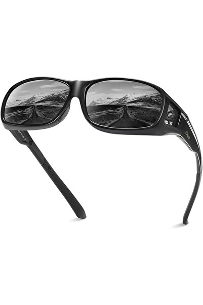 DUCOO DUCO Polarized Wraparound Fitover Glasses Wear Over Sunglasses for Men ...