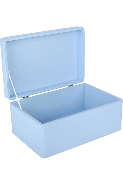 Creative Deco Large White Wooden Box Storage with Hinged Lid | 11.8 x 7.87 x ...