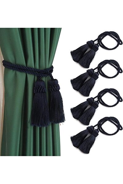 GENERAL 2 Pack Curtain Tiebacks Handmade Decorative Curtain Holdbacks Rope wi...