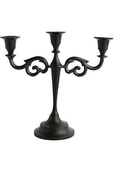 Relyo RELY+ 5 Arm Matte Black Candelabra Taper Candle Holders Christmas Decor...