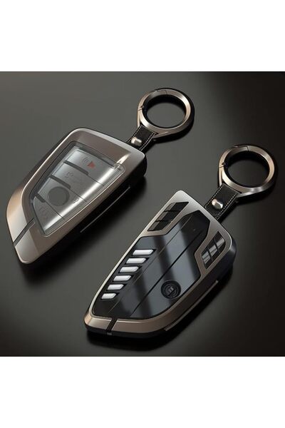 GENERAL غطاء حافظة مفاتيح السيارة من سبيكة أفلوروكي من Phmnkl لسيارات BMW الف...
