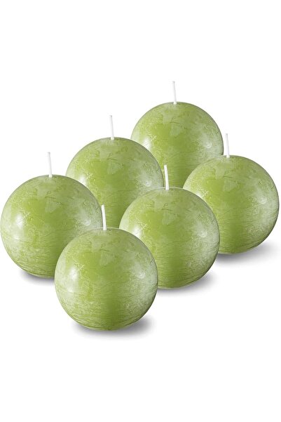 Tribello SPAAS Unscented Beige Round Candles - 3 Inch Rustic Ball Candles for...