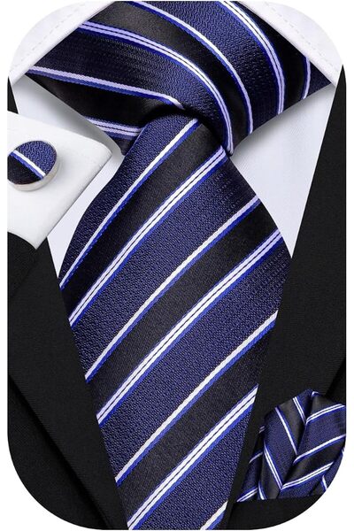 Dubulle Mens Paisely Silk Tie for Men Necktie and Pocket Square Set