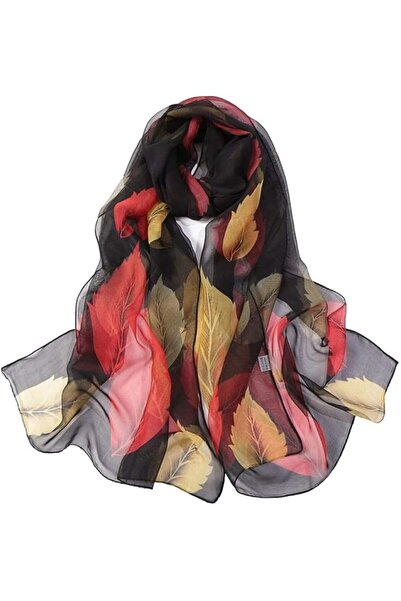 GENERAL E-Clover Women Soft Floral Print Shawl Chiffon Sheer Scarf