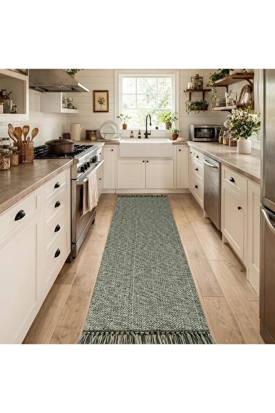 Collive Small Bathroom Rug, 2' x 3' Hand-Woven Low Profile Front Entryway Rug...